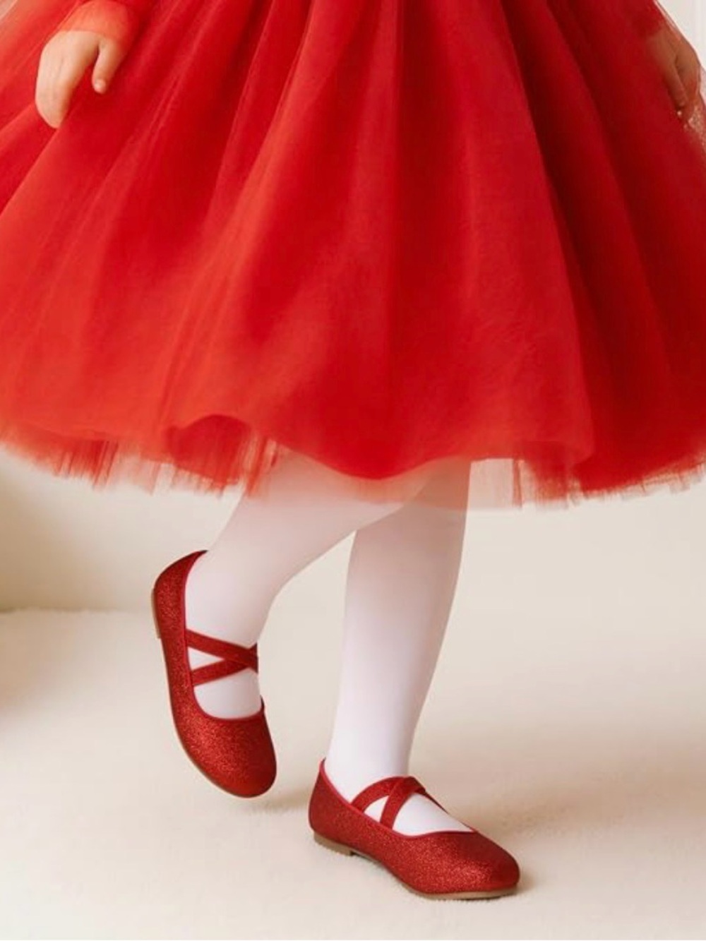 Dream Paris Girls Ballerina Dress Shoes Mary Jane Flats with Cross Strap